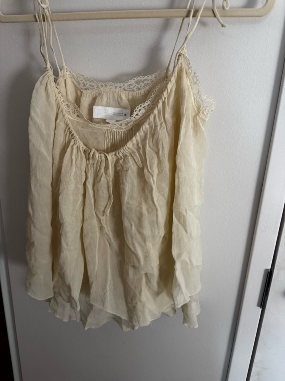 ZARA Semi Sheer Laci Tank Cami Top - NWOT - Picture 5 of 8
